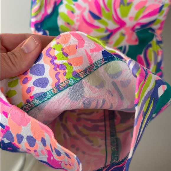 Lilly Pulitzer Pink and Green Floral Pants - Size 6 - Picture 5 of 9